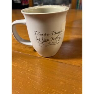 Abbey Gift I Said a Prayer for You Today Romans 1:9 Scripture Coffee Mug Cream
